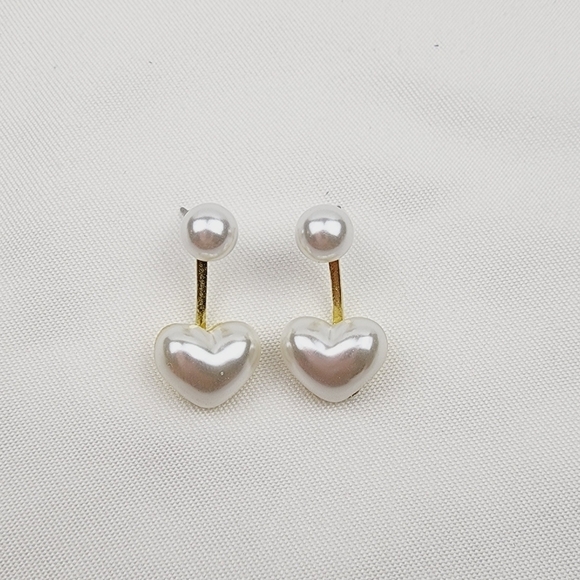 Classic Heart-Shaped Stud Ball-Shaped Retro Fashion Earrings - Picture 4 of 5